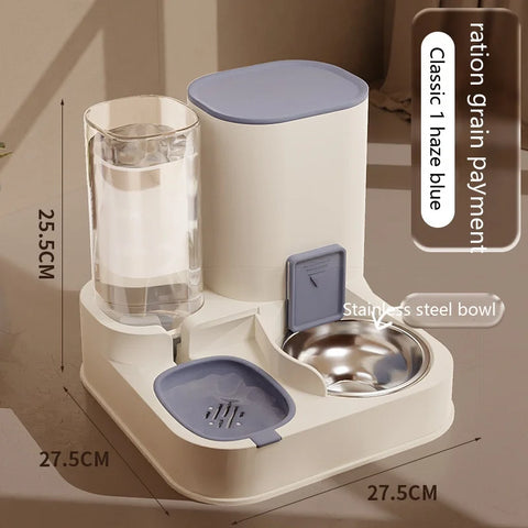 2024 New Design Updated Smart Control Automatic Dog and Cat Feeder Small Animal Timed Water and Food Double Bowls Pet Products