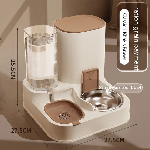 2024 New Design Updated Smart Control Automatic Dog and Cat Feeder Small Animal Timed Water and Food Double Bowls Pet Products