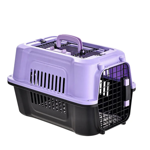 Wholesale Price Two-Door Small Dog & Cat House Pet Carrier Top or Front Loading Outdoor Handheld Portable Dog Bed Pet Cage
