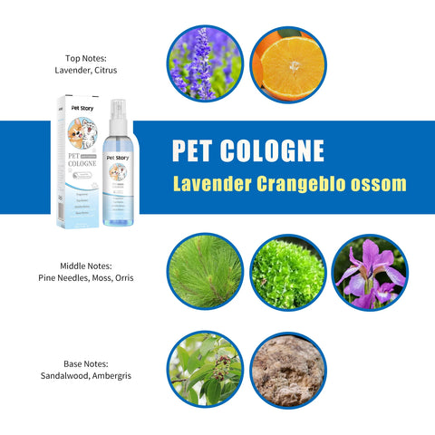 Cruelty-Free Pet Perfume Odor Eliminator Cologne Spray Scented Private Label Calm Skin Deodorizing for Dog Cat