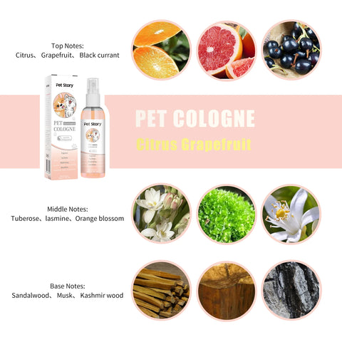 Cruelty-Free Pet Perfume Odor Eliminator Cologne Spray Scented Private Label Calm Skin Deodorizing for Dog Cat