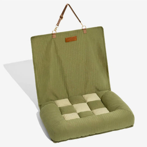 Travel Bolster Safety Back Seat Large Dog Car Seat Bed Chessboard Lounge Waterproof Dog Hammock Car Seat Cover Extender Mat