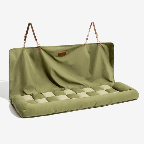 Travel Bolster Safety Back Seat Large Dog Car Seat Bed Chessboard Lounge Waterproof Dog Hammock Car Seat Cover Extender Mat