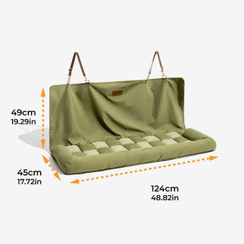 Travel Bolster Safety Back Seat Large Dog Car Seat Bed Chessboard Lounge Waterproof Dog Hammock Car Seat Cover Extender Mat