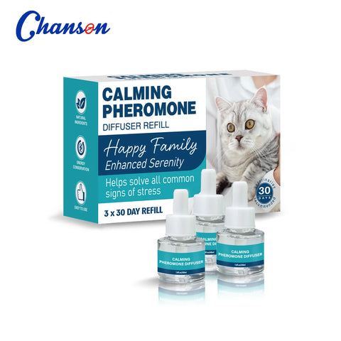 Chanson Factory In-Stock 6pcs Modern Plastic Essential Oil Pheromone Soothing Pet Calming Stress Relieving Soothing Refill
