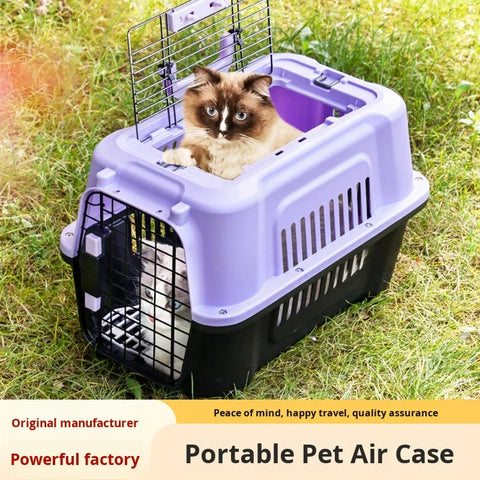 Wholesale Price Two-Door Small Dog & Cat House Pet Carrier Top or Front Loading Outdoor Handheld Portable Dog Bed Pet Cage
