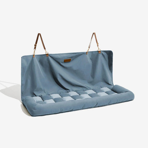 Travel Bolster Safety Back Seat Large Dog Car Seat Bed Chessboard Lounge Waterproof Dog Hammock Car Seat Cover Extender Mat