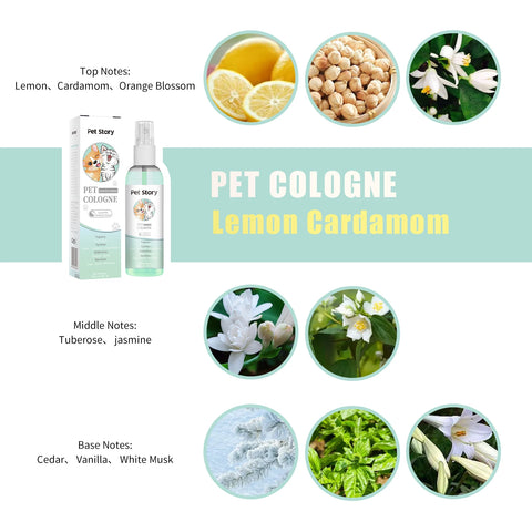 Cruelty-Free Pet Perfume Odor Eliminator Cologne Spray Scented Private Label Calm Skin Deodorizing for Dog Cat