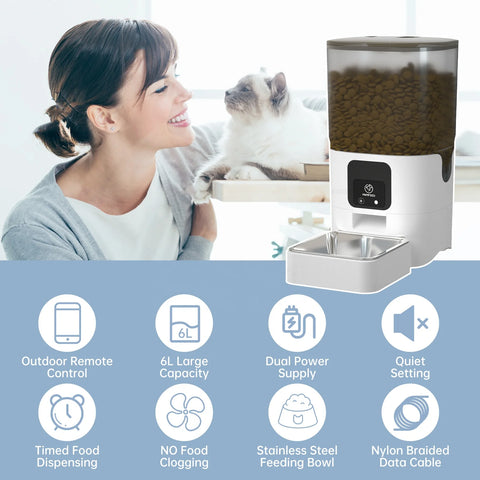 Papifeed the Best Selling Wholesale Cats Food Feeder Dog Smart Automatic Pet Feeder
