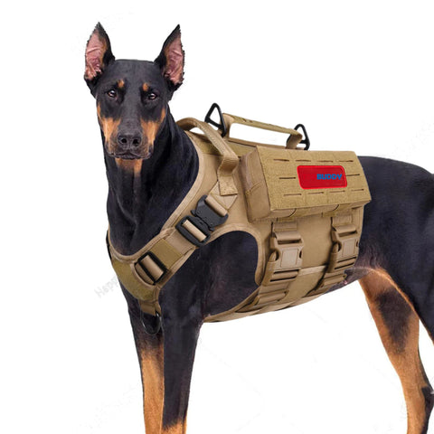Custom Tactical Dog Harness for Large Dogs Adjustable No-Pull Dog Vest with Handle for Outdoor Training & Activities