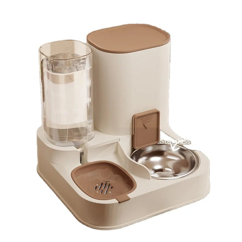 2024 New Design Updated Smart Control Automatic Dog and Cat Feeder Small Animal Timed Water and Food Double Bowls Pet Products